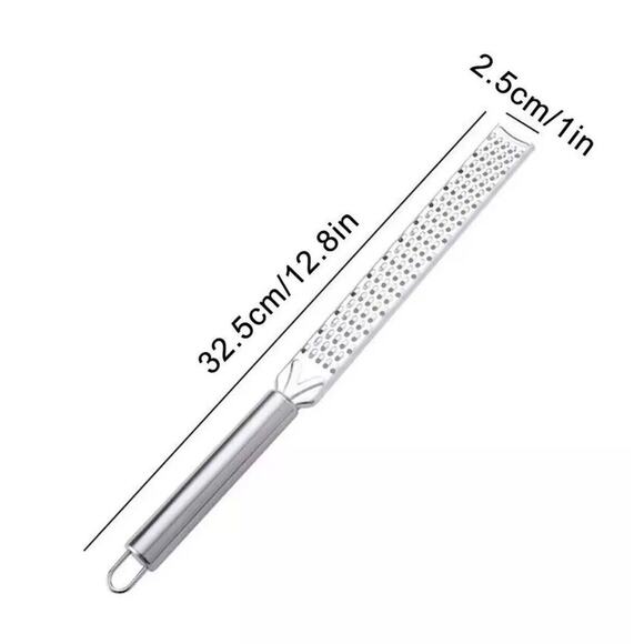 Stainless Steel Narrow Cheese Grater, Lemon Citrus Ginger Potato Zester - Picture 3 of 3
